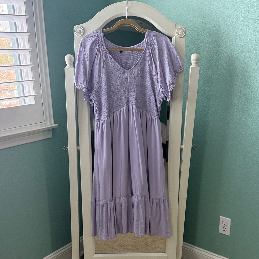 Lavender Short Sleeve Dress